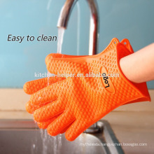 Wholesale Custom Non-stick Waterproof Silicone Heat Resistant Kitchen Gloves/Silicone Grill Oven BBQ Glove/Oven Mitt